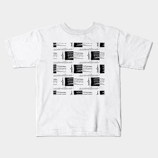 Black and white squares and lines. Seamless pattern Kids T-Shirt